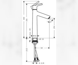 Смеситель Hansgrohe Talis S 190 72032000 для раковины