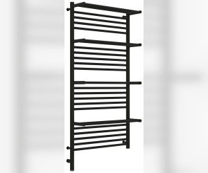 Полотенцесушитель электрический Сунержа Богема 3.0 1200 x 600 с 4 полками, ширина 63.2 см, высота 132.4 см, матовый черный, L/R