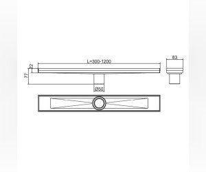 Душевой трап RGW SDR-02-Q 120х9см, под плитку, 21210212-02