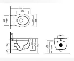 Подвесной безободковый (Rimless) унитаз Hatria Le Fiabe, крышка микролифт, белый, Y1CD01 YXWW01