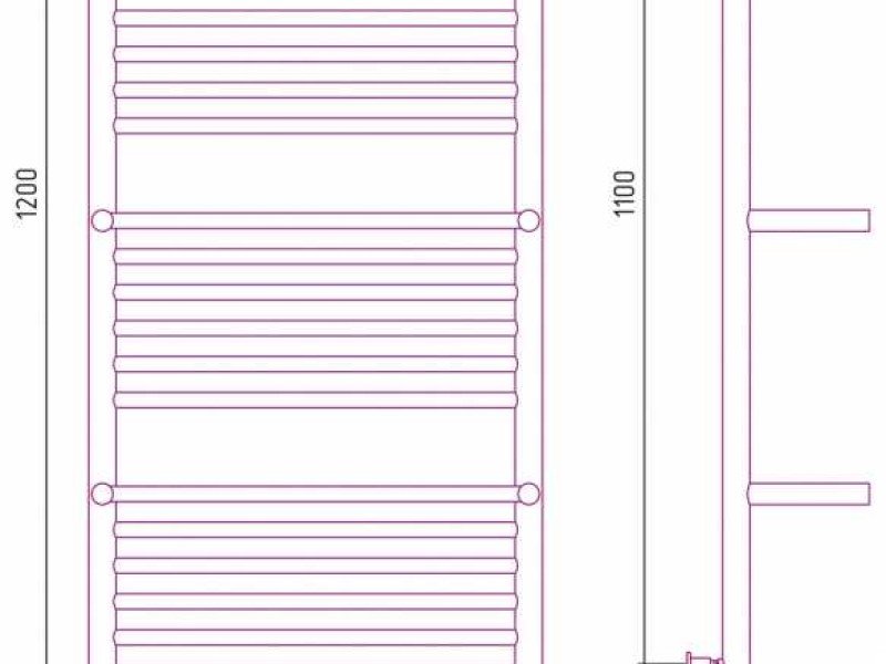 Полотенцесушитель электрический Сунержа Богема 3.0 1200 x 500 с 4 полками, ширина 53.2 см, высота 132.4 см, без покрытия, L/R