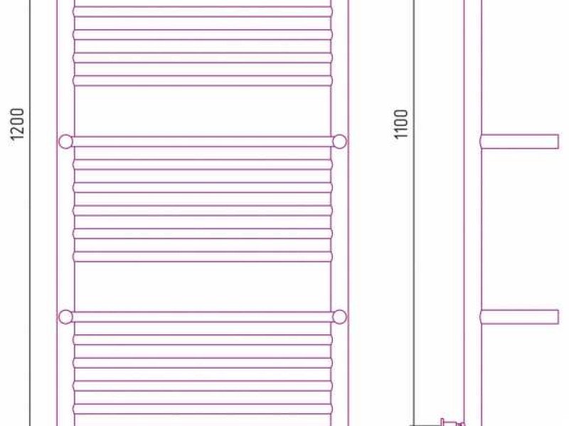 Полотенцесушитель электрический Сунержа Богема 3.0 1200 x 500 с 4 полками, ширина 53.2 см, высота 132.4 см, без покрытия, L/R