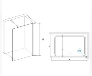 Душевая стенка RGW Walk In WA-02, 90 см, стекло шиншилла, профиль хром, 41100209-51