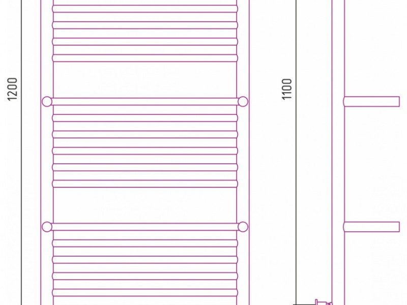 Полотенцесушитель электрический Сунержа Богема 3.0 1200 x 500 с 4 полками, ширина 53.2 см, высота 132.4 см, золото, L/R
