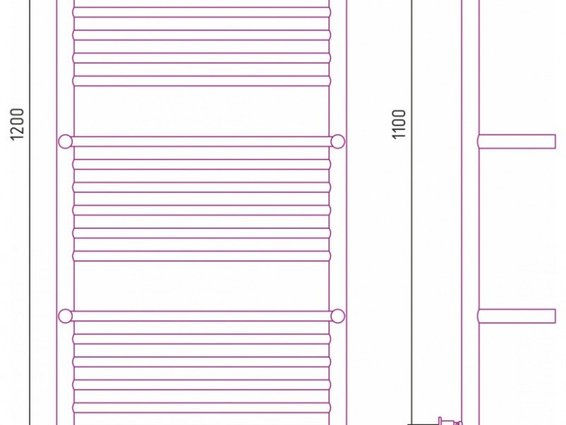 Полотенцесушитель электрический Сунержа Богема 3.0 1200 x 500 с 4 полками, ширина 53.2 см, высота 132.4 см, золото, L/R