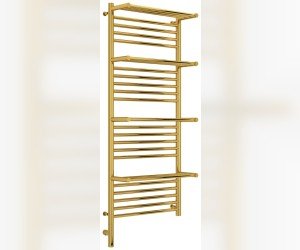 Полотенцесушитель электрический Сунержа Богема 3.0 1200 x 500 с 4 полками, ширина 53.2 см, высота 132.4 см, золото, L/R