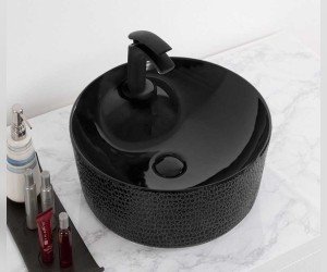 Раковина CeramaLux Серия NC D1306H004 накладная, черный