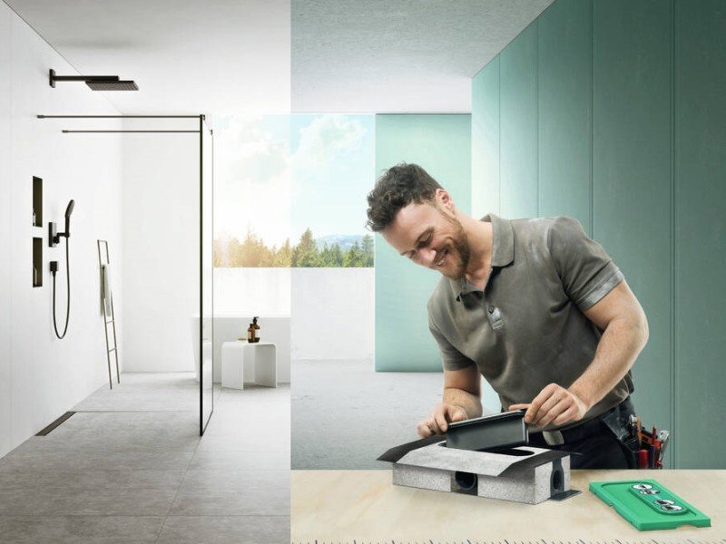 Дренажный канал Hansgrohe uBox universal, стандартная установка, 01001180