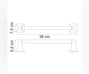 Держатель для бумажных полотенец WasserKRAFT Wern, 32 см, K-2591