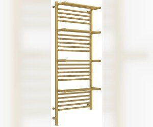 Полотенцесушитель электрический Сунержа Богема 3.0 1200 x 500 с 4 полками, ширина 53.2 см, высота 132.4 см, матовое золото, L/R