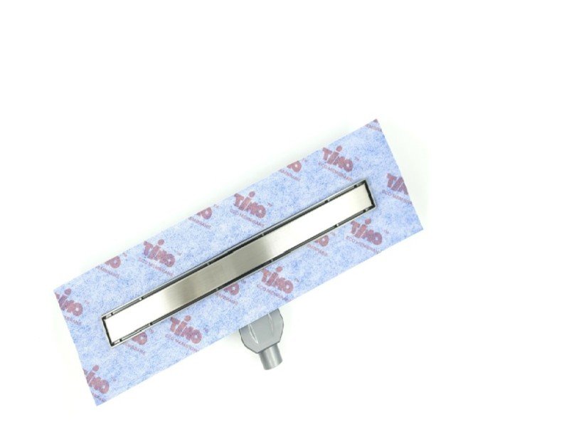 Дренажный канал Timo Basic Line 65 см с решеткой под плитку, цвет сталь, BLPG-65 S50R