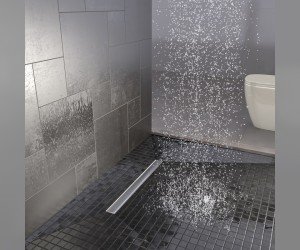 Дренажный канал Timo Basic Line 65 см с решеткой под плитку, цвет сталь, BLPG-65 S50R