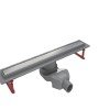 Дренажный канал Timo Basic Line 65 см с решеткой под плитку, цвет сталь, BLPG-65 S50R