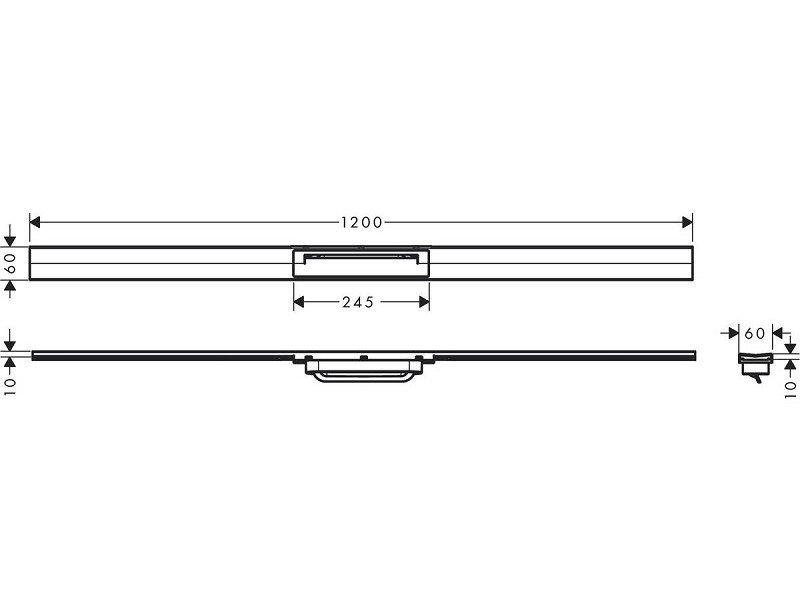 Решетка для дренажного канала Hansgrohe RainDrain Flex, 120 см, шлифованная бронза, 56047140
