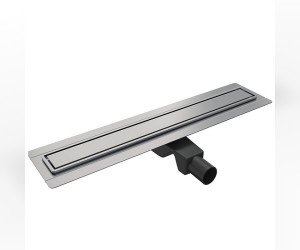 Дренажный канал Timo Basic Steel 80 см с решеткой под плитку, цвет сталь, BSPG-80 S50Rb