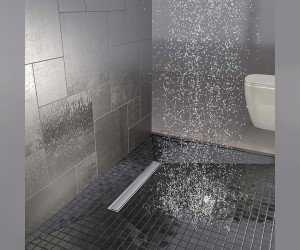 Дренажный канал Timo Basic Steel 80 см с решеткой под плитку, цвет сталь, BSPG-80 S50Rb