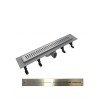 Дренажный канал Timo Smart 60 см с решеткой Single Gap, цвет сталь, SM-GG60-LS40(DRY)