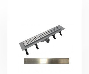 Дренажный канал Timo Smart 60 см с решеткой Single Gap, цвет сталь, SM-GG60-LS40(DRY)