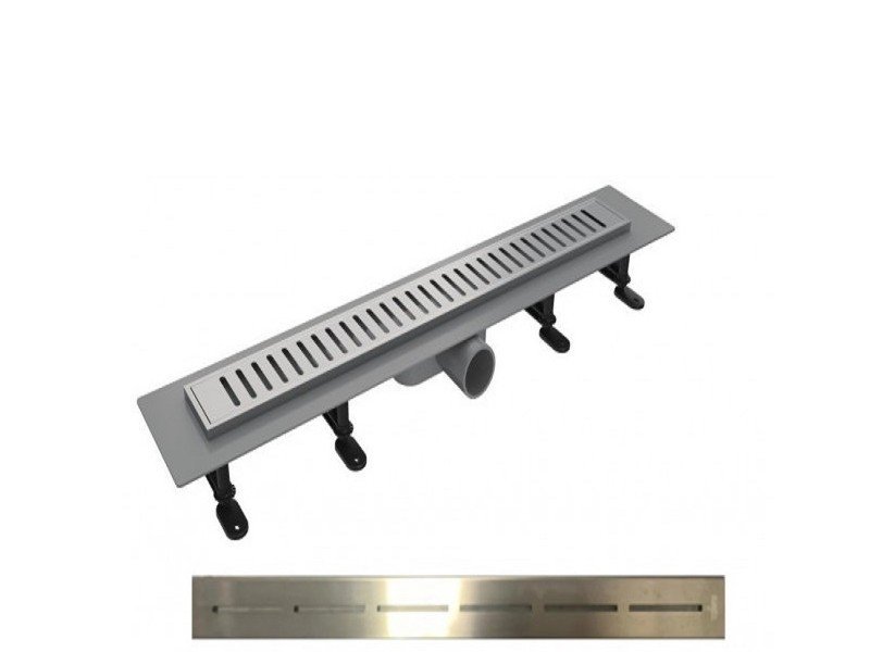 Дренажный канал Timo Smart 60 см с решеткой Single Gap, цвет сталь, SM-GG60-LS40(DRY)