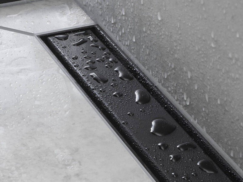 Решетка для дренажного канала Hansgrohe RainDrain Match, 80 см, черный матовый, 56038670