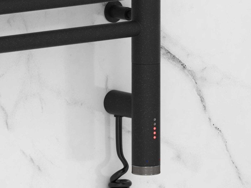 Полотенцесушитель электрический Сунержа Богема 3.0 1200 x 600 с 4 полками, ширина 63.2 см, высота 132.4 см, тёмный титан муар, L/R