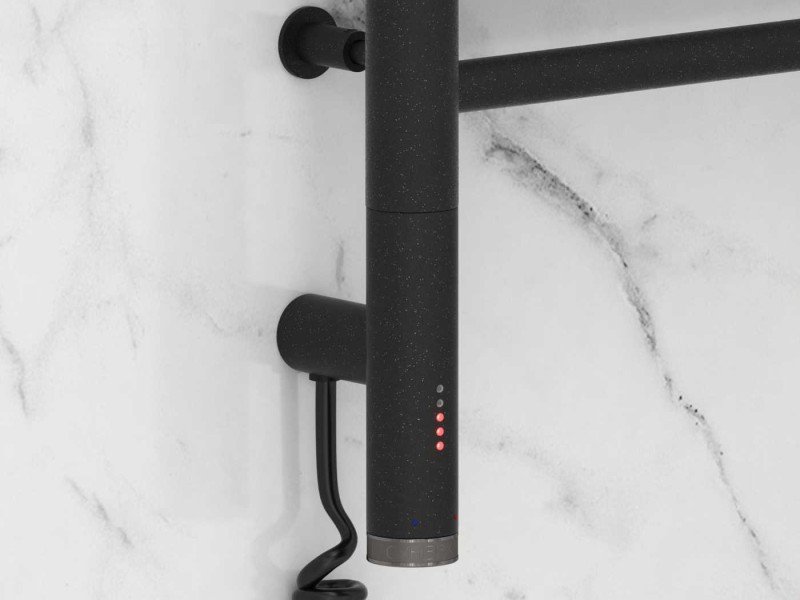 Полотенцесушитель электрический Сунержа Богема 3.0 1200 x 600 с 4 полками, ширина 63.2 см, высота 132.4 см, тёмный титан муар, L/R