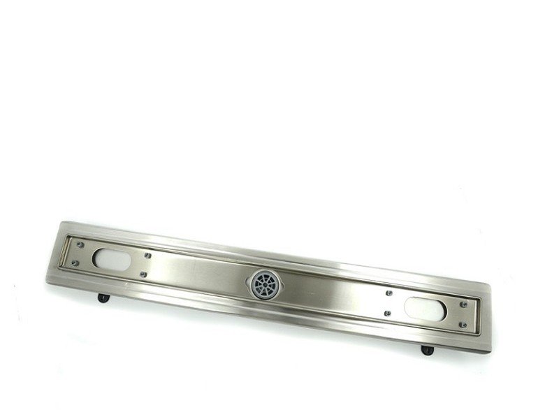 Дренажный канал Timo Smart 60 см с решеткой под плитку, цвет сталь, SM-PG60-LS40(DRY)