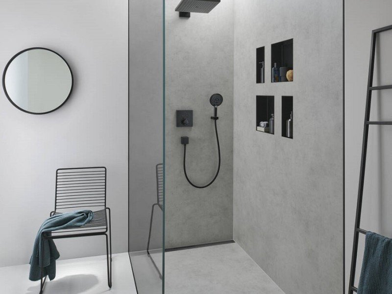 Решетка для дренажного канала Hansgrohe RainDrain Flex, 100 см, черный хром, 56053340