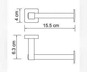 Держатель туалетной бумаги WasserKRAFT Dill, хром, K-3996
