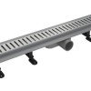 Дренажный канал Timo Smart 60 см с решеткой Strip, цвет сталь, SM-SG60-LS40(DRY)
