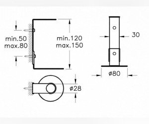 Держатель дозатора жидкого мыла Vitra Origin A4489236, черный матовый