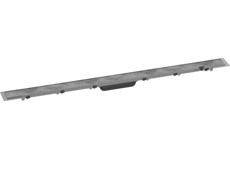 Решетка для дренажного канала Hansgrohe RainDrain Rock, 100-110 см, подрезная, под плитку, хром, 56033000