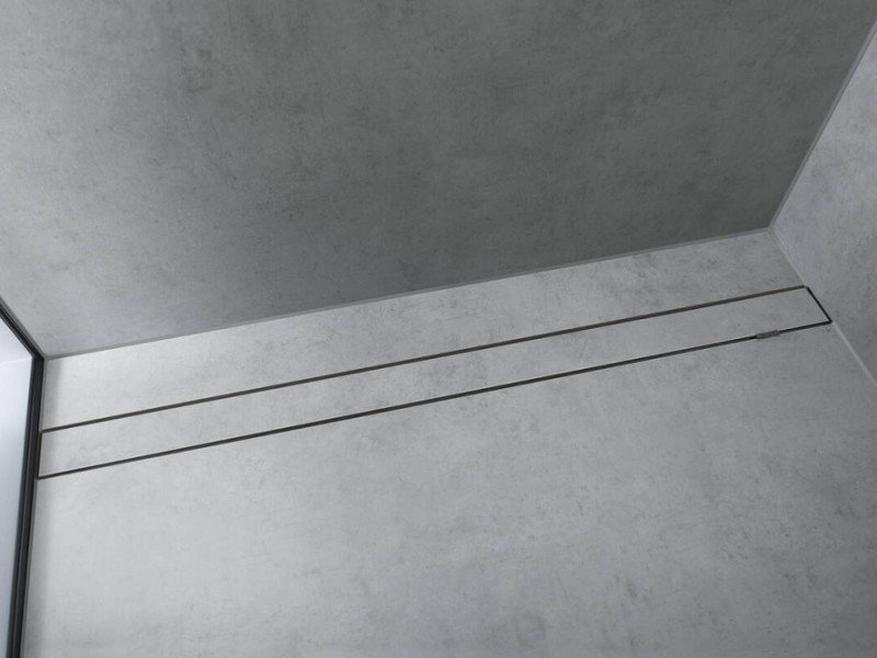 Решетка для дренажного канала Hansgrohe RainDrain Rock, 100-110 см, подрезная, под плитку, хром, 56033000