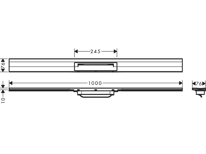 Решетка для дренажного канала Hansgrohe RainDrain Flex, 100 см, белый матовый, 56053700