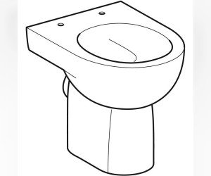 Приставной унитаз Geberit Renova, белый, 213010000