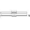 Решетка для дренажного канала Hansgrohe RainDrain Flex, 120 см, полированная сталь, 56054800