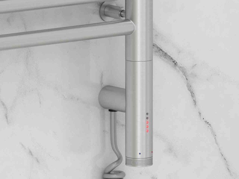 Полотенцесушитель электрический Сунержа Богема 3.0 1200 x 600 с полкой, ширина 63.2 см, высота 132.4 см, сатин, L/R