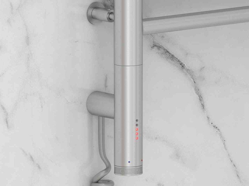 Полотенцесушитель электрический Сунержа Богема 3.0 1200 x 600 с полкой, ширина 63.2 см, высота 132.4 см, сатин, L/R