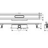 Дренажный канал Hansgrohe uBox universal, 90 см, стандартный (не вровень с полом), 56025180
