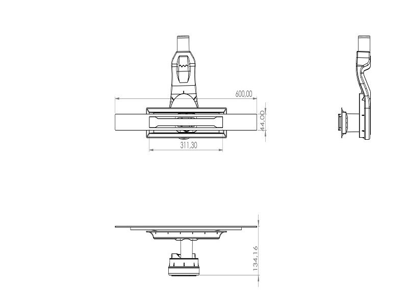 Дренажный канал Timo Line Premium 60 см, цвет сталь, SL-60-S50RF