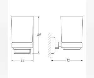 Держатель Artwelle Hagel 9921A со стаканом, цвет хром
