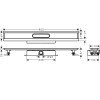 Дренажный канал Hansgrohe uBox universal, 90 см, установка вровень с полом, 56019180