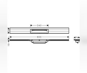 Решетка для дренажного канала Hansgrohe RainDrain Flex, 80 см, белый матовый, 56051700