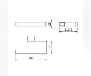 Полотенцедержатель Langberger Black Edition, черный матовый, 11338A-BP
