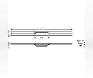 Решетка для дренажного канала Hansgrohe RainDrain Flex, 100 см, шлифованная бронза, 56046140