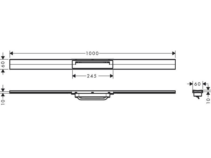 Решетка для дренажного канала Hansgrohe RainDrain Flex, 100 см, шлифованная бронза, 56046140