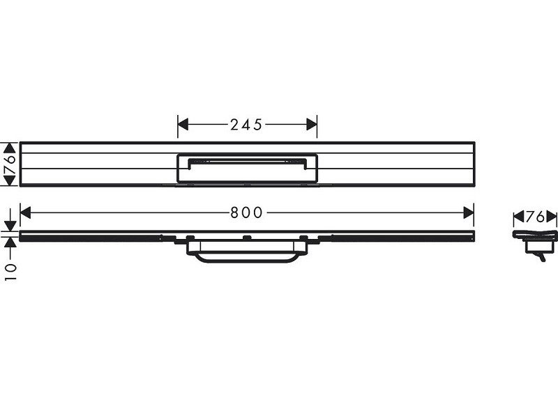 Решетка для дренажного канала Hansgrohe RainDrain Flex, 80 см, шлифованная бронза, 56051140