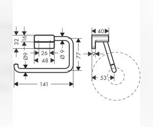 Держатель туалетной бумаги Hansgrohe AddStoris, белый матовый, 41771700