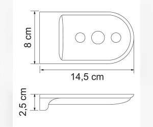 Мыльница-решетка WasserKRAFT Kammel, K-8369W