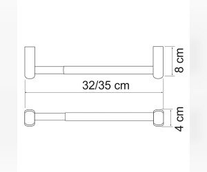 Держатель для бумажных полотенец WasserKRAFT Berkel, 30 см, K-6891